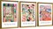 Art Framed Wall Art 3 Piece Henri Mattise Art Abstract Colorful Matisse Posters Canvas Prints for Wall and Home Office Decorations Bronze Gold Frame